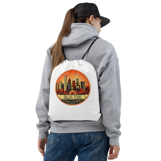 Dallas Texas Souvenir Drawstring bag