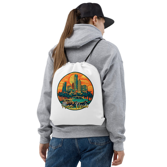 Miami Florida Souvenir Drawstring bag