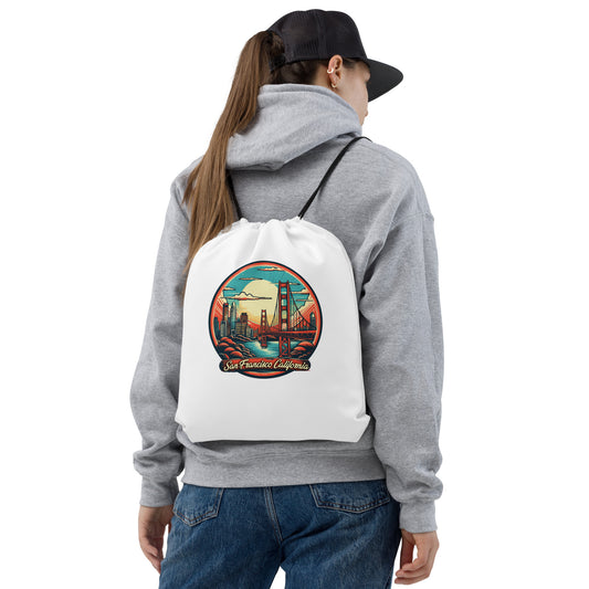 San Francisco California Souvenir Drawstring bag