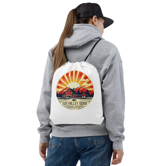 Sun Valley Idaho Souvenir Drawstring bag