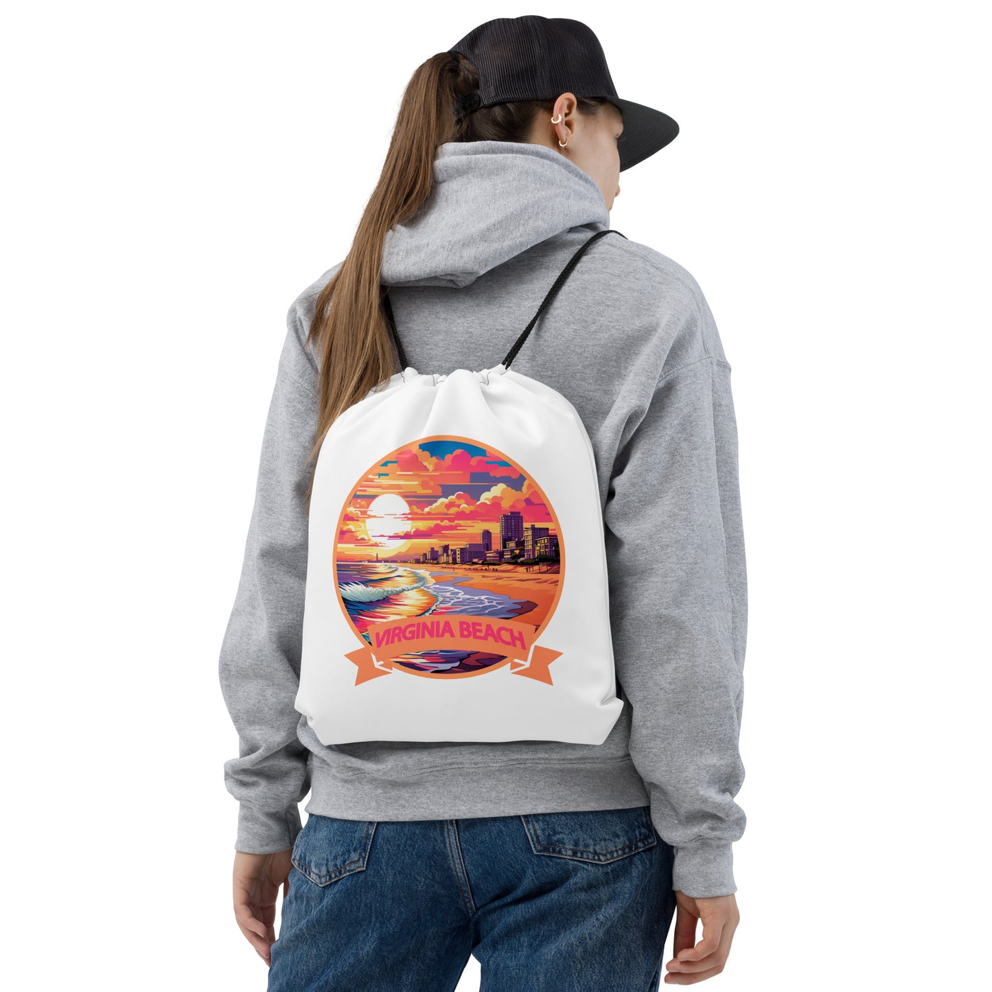 Virginia Beach Virginia Souvenir Drawstring bag