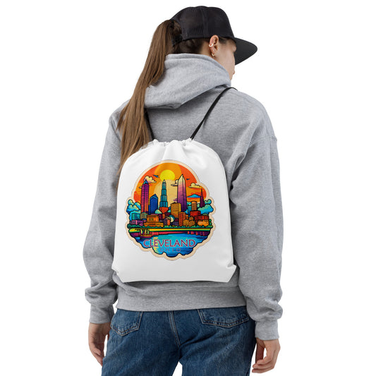 Cleveland Ohio Souvenir Drawstring bag