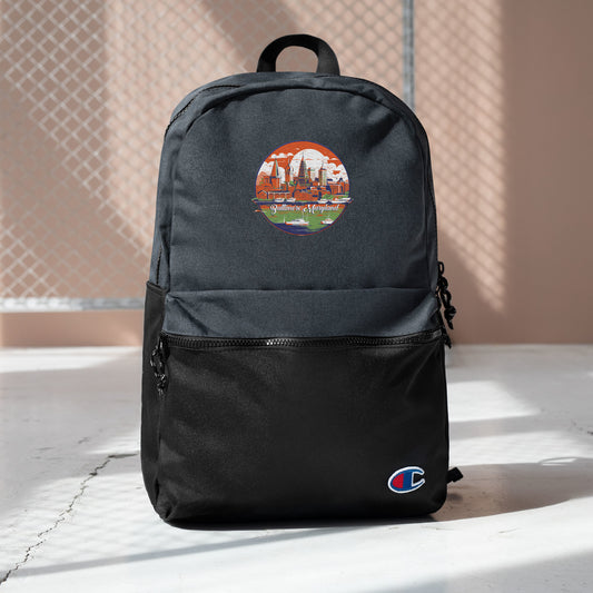 Baltimore Maryland Souvenir Embroidered Champion Backpack