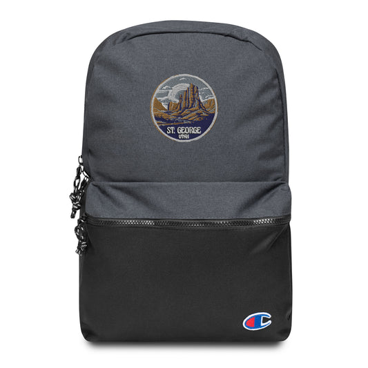 St. George Utah Souvenir Embroidered Champion Backpack