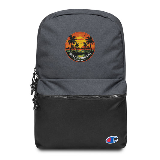 San Diego California Souvenir Embroidered Champion Backpack