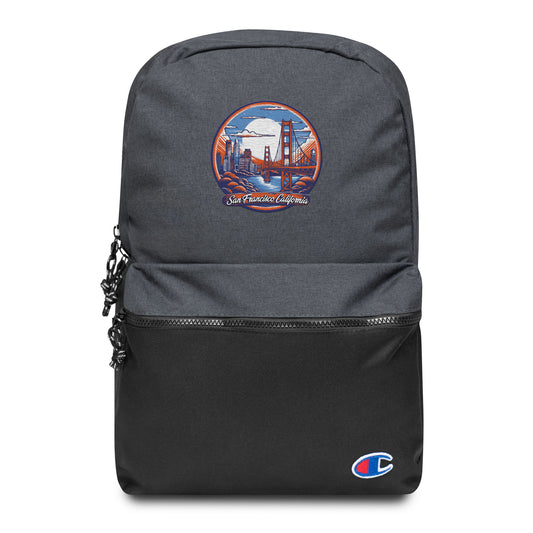 San Francisco California Souvenir Embroidered Champion Backpack