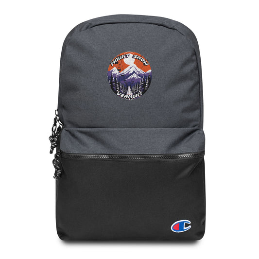 Mount Snow Vermont Souvenir Embroidered Champion Backpack