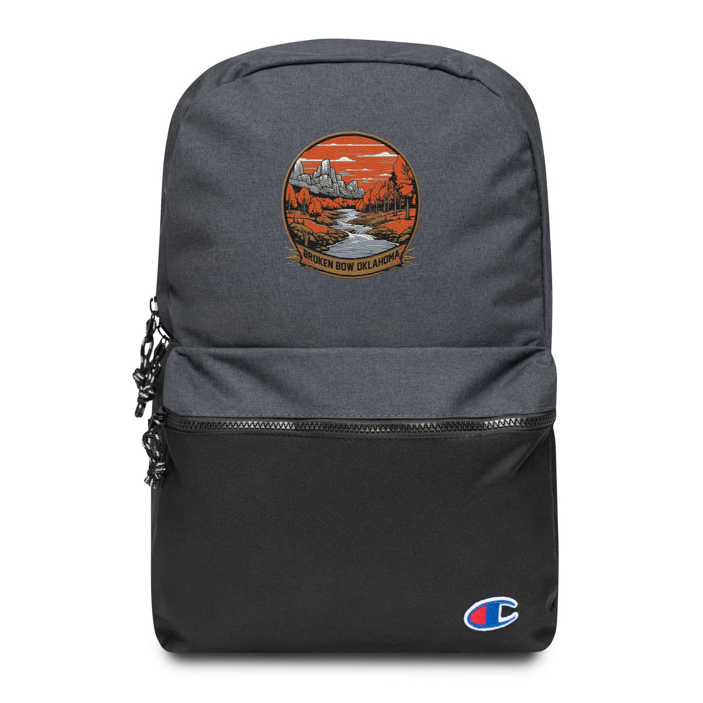 Broken Bow Oklahoma Souvenir Embroidered Champion Backpack