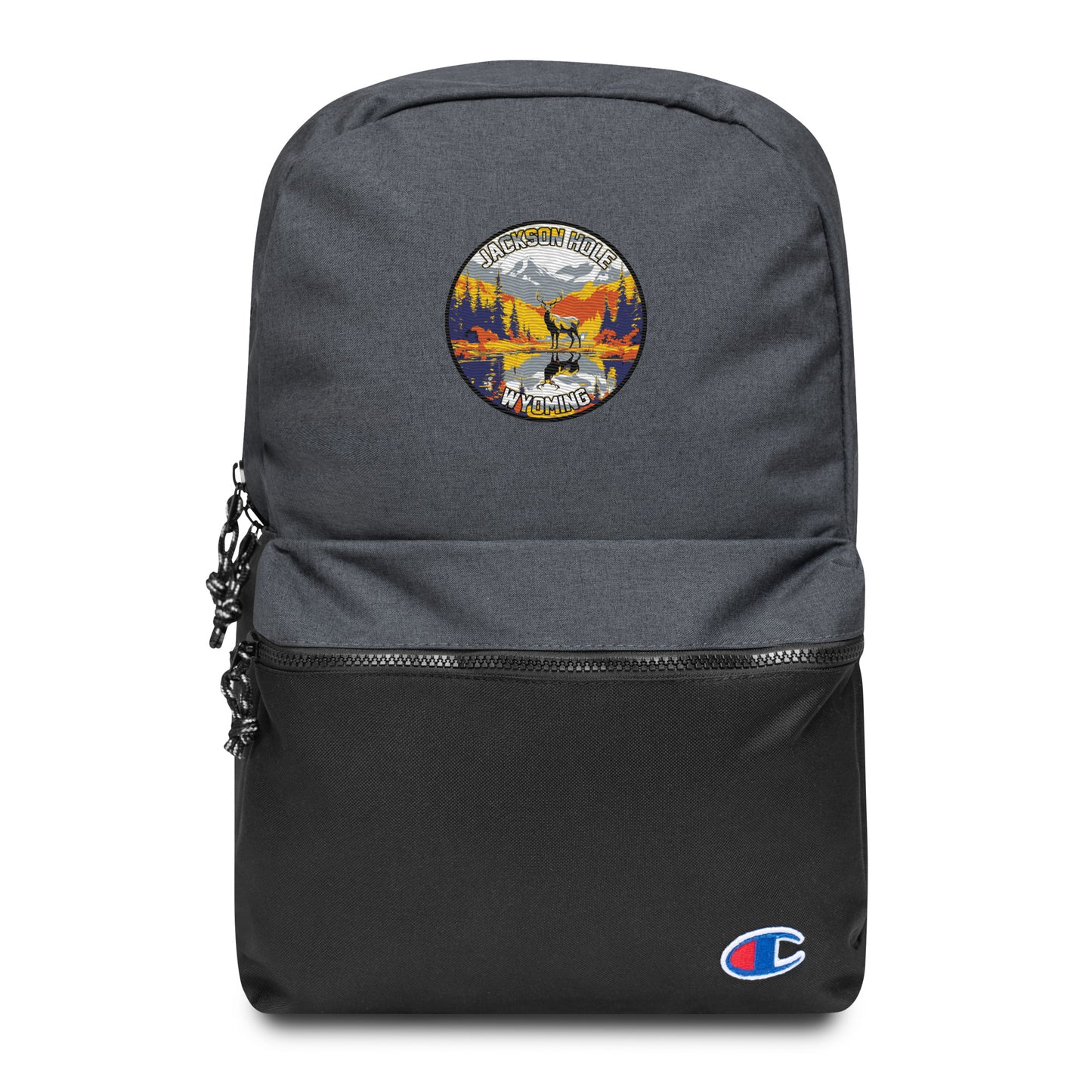 Jackson Hole Wyoming Souvenir Embroidered Champion Backpack