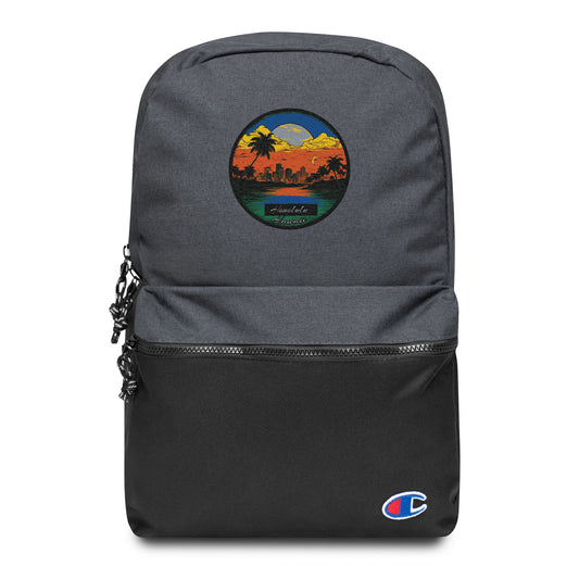 Honolulu Hawaii Souvenir Embroidered Champion Backpack