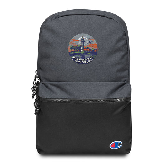 Hilton Head Island South Carolina Souvenir Embroidered Champion Backpack