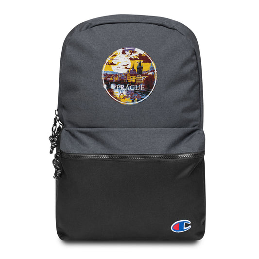 Prague Czech Republic Souvenir Embroidered Champion Backpack