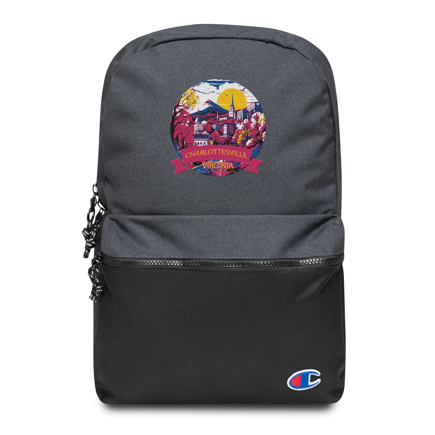 Charlottesville Virginia Souvenir Embroidered Champion Backpack