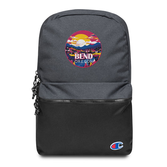 Bend Oregon Souvenir Embroidered Champion Backpack