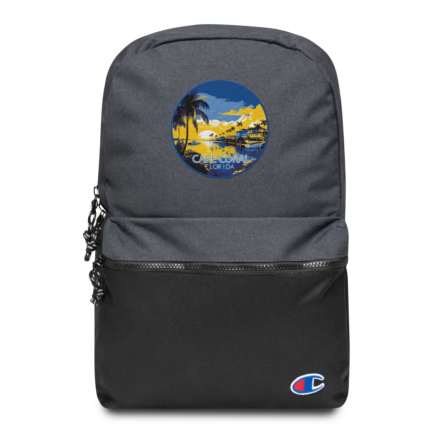 Cape Coral Florida Souvenir Embroidered Champion Backpack