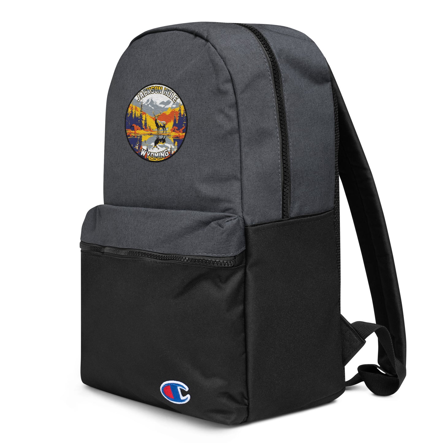 Jackson Hole Wyoming Souvenir Embroidered Champion Backpack