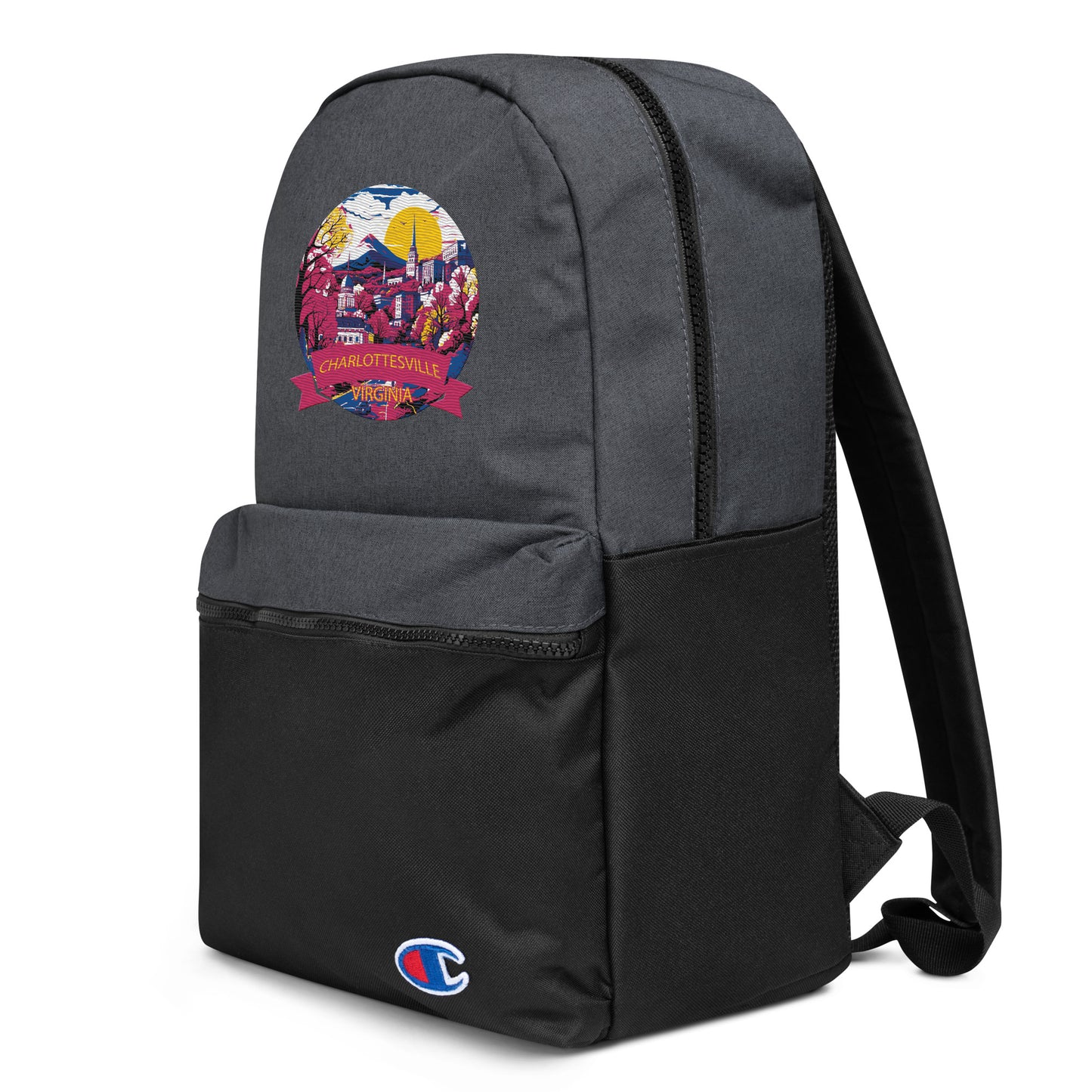 Charlottesville Virginia Souvenir Embroidered Champion Backpack