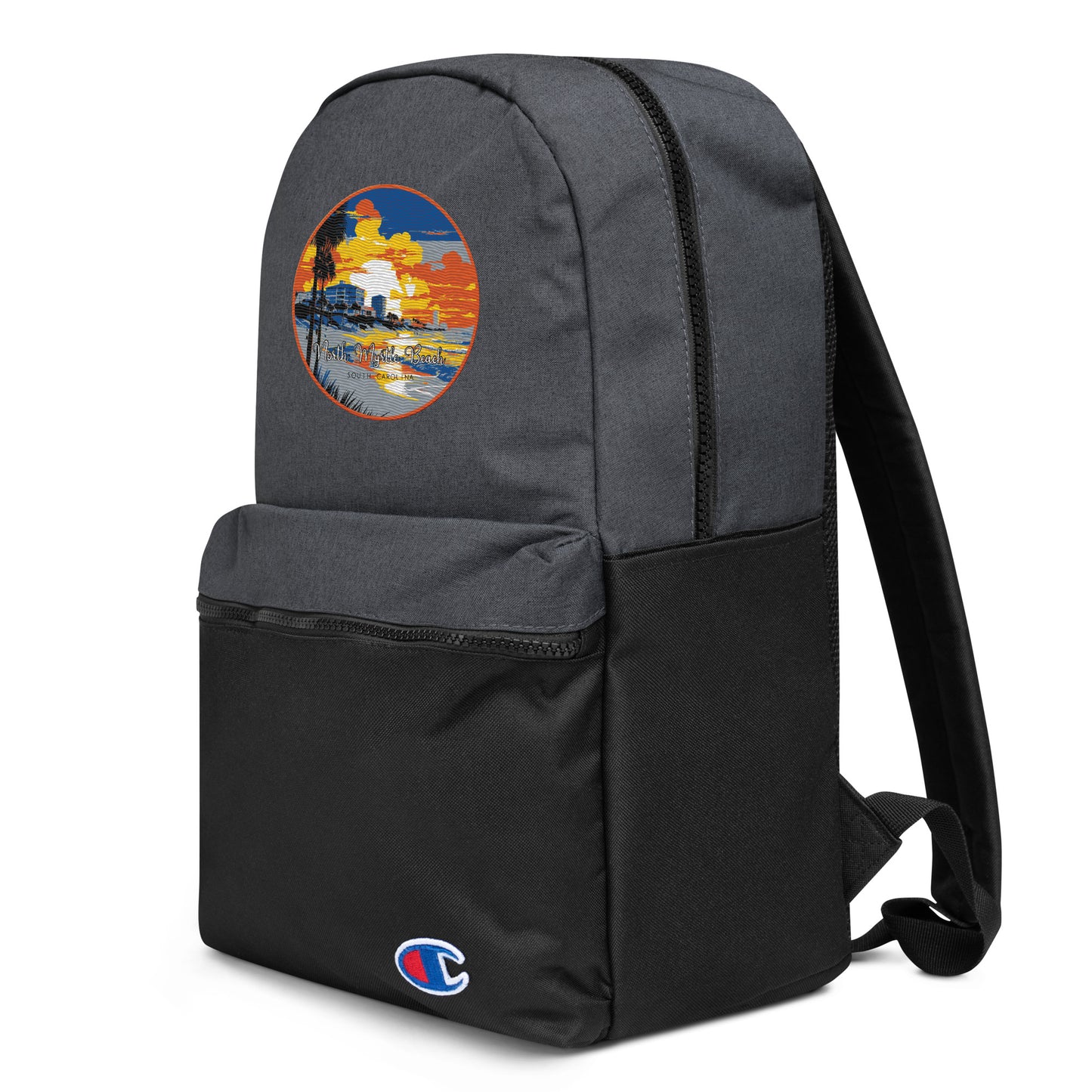 North Myrtle Beach South Carolina Souvenir Embroidered Champion Backpack