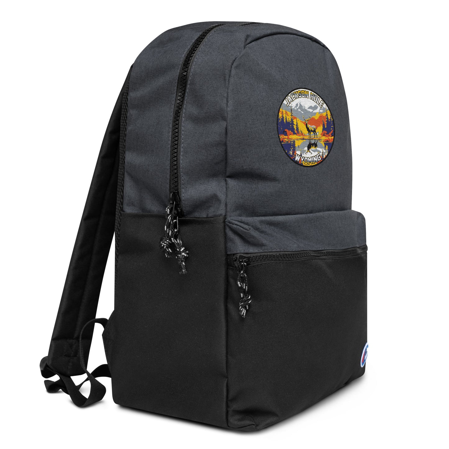 Jackson Hole Wyoming Souvenir Embroidered Champion Backpack