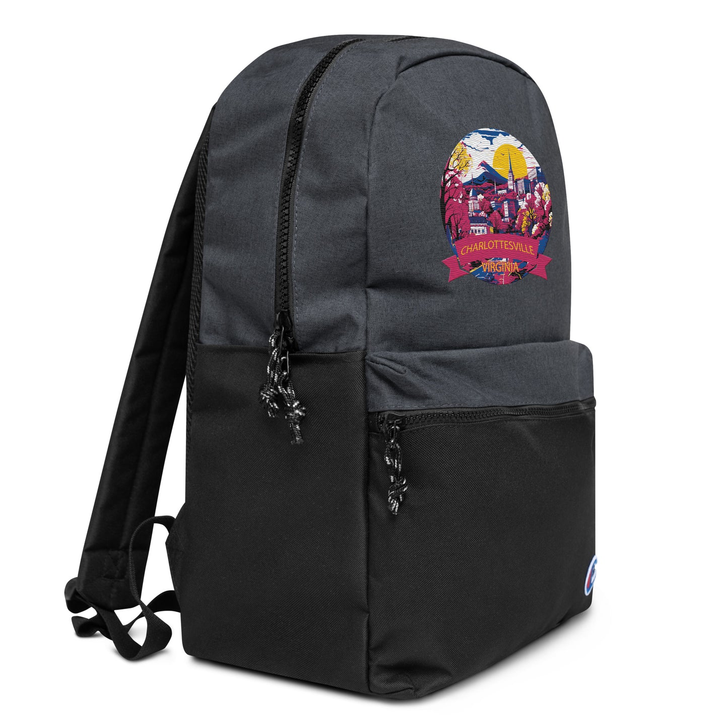 Charlottesville Virginia Souvenir Embroidered Champion Backpack