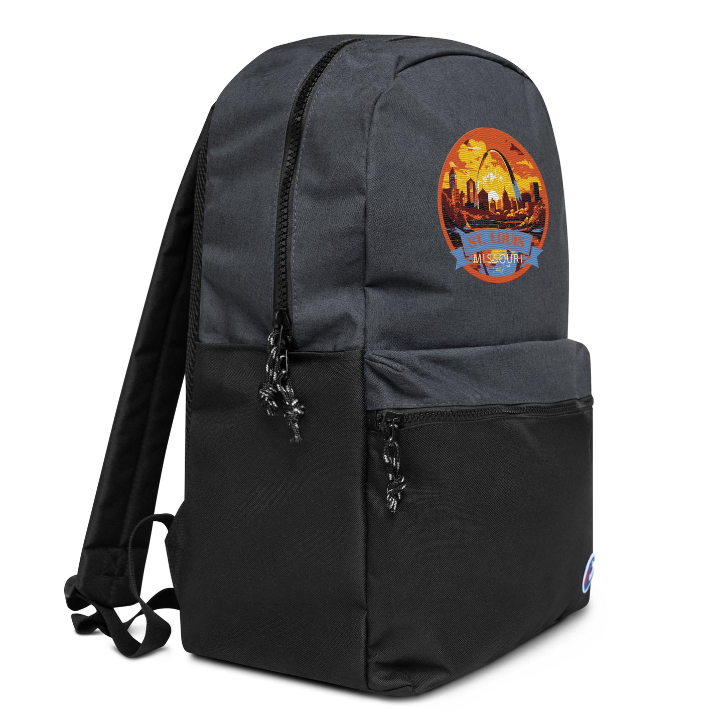 St. Louis Missouri Souvenir Embroidered Champion Backpack