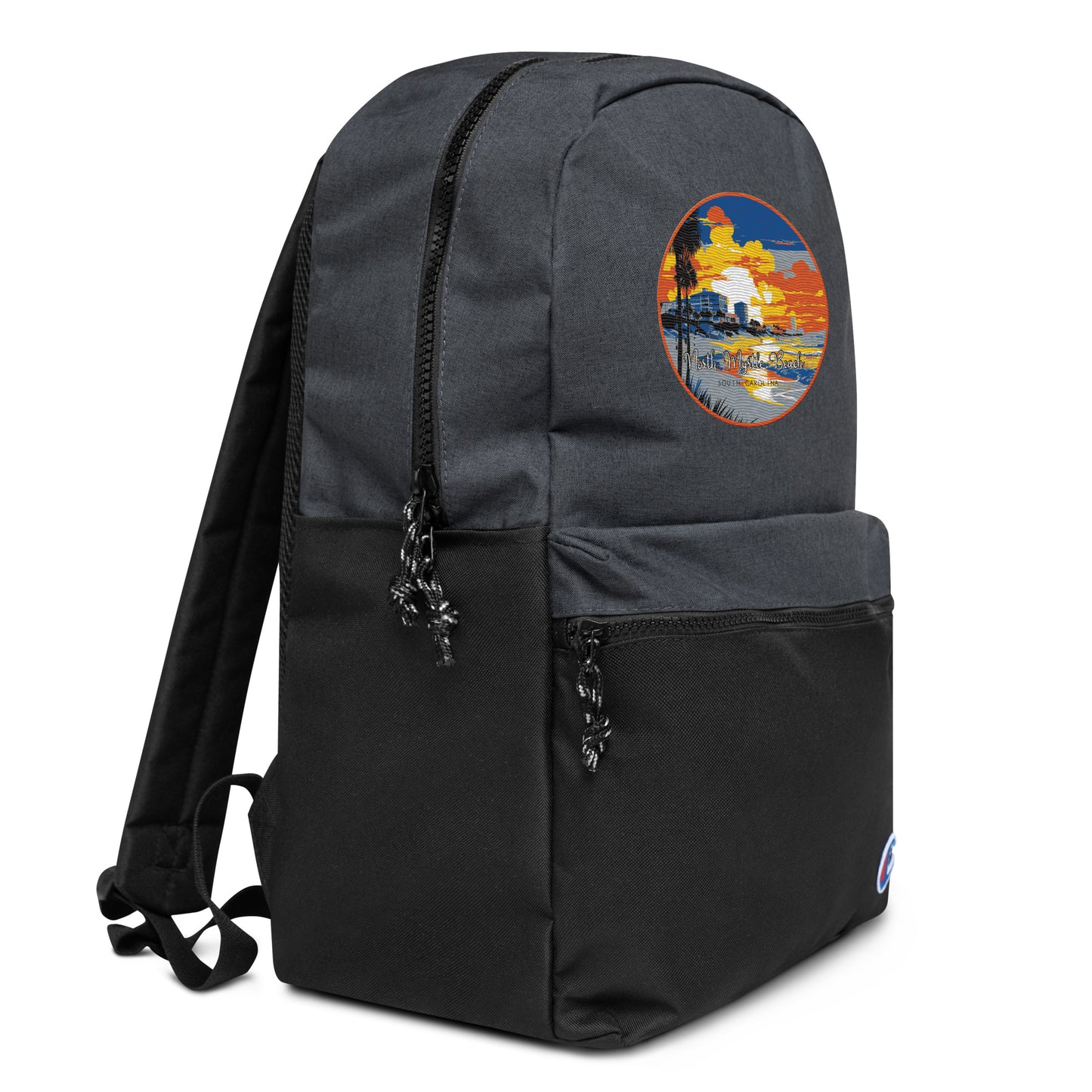 North Myrtle Beach South Carolina Souvenir Embroidered Champion Backpack