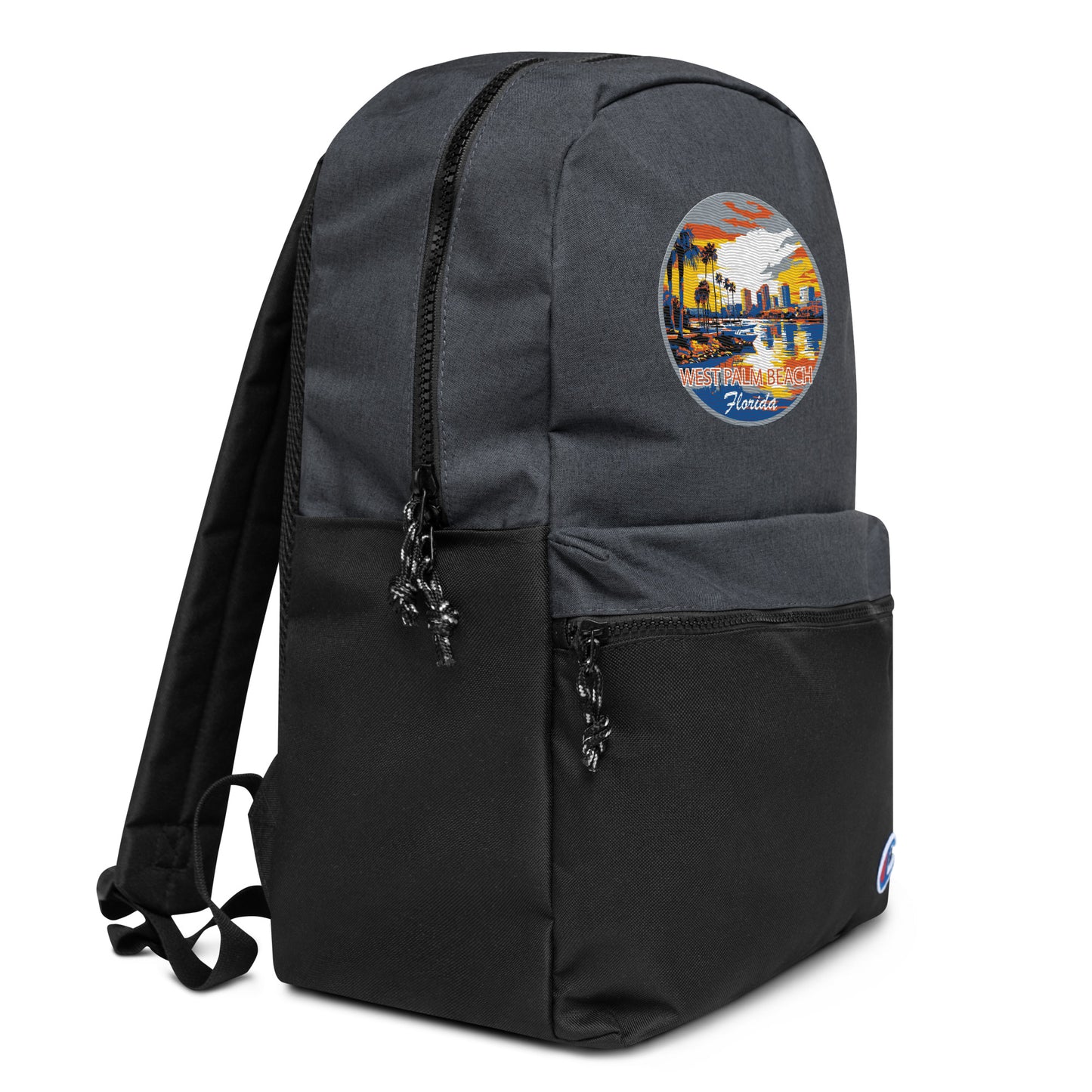 West Palm Beach Florida Souvenir Embroidered Champion Backpack