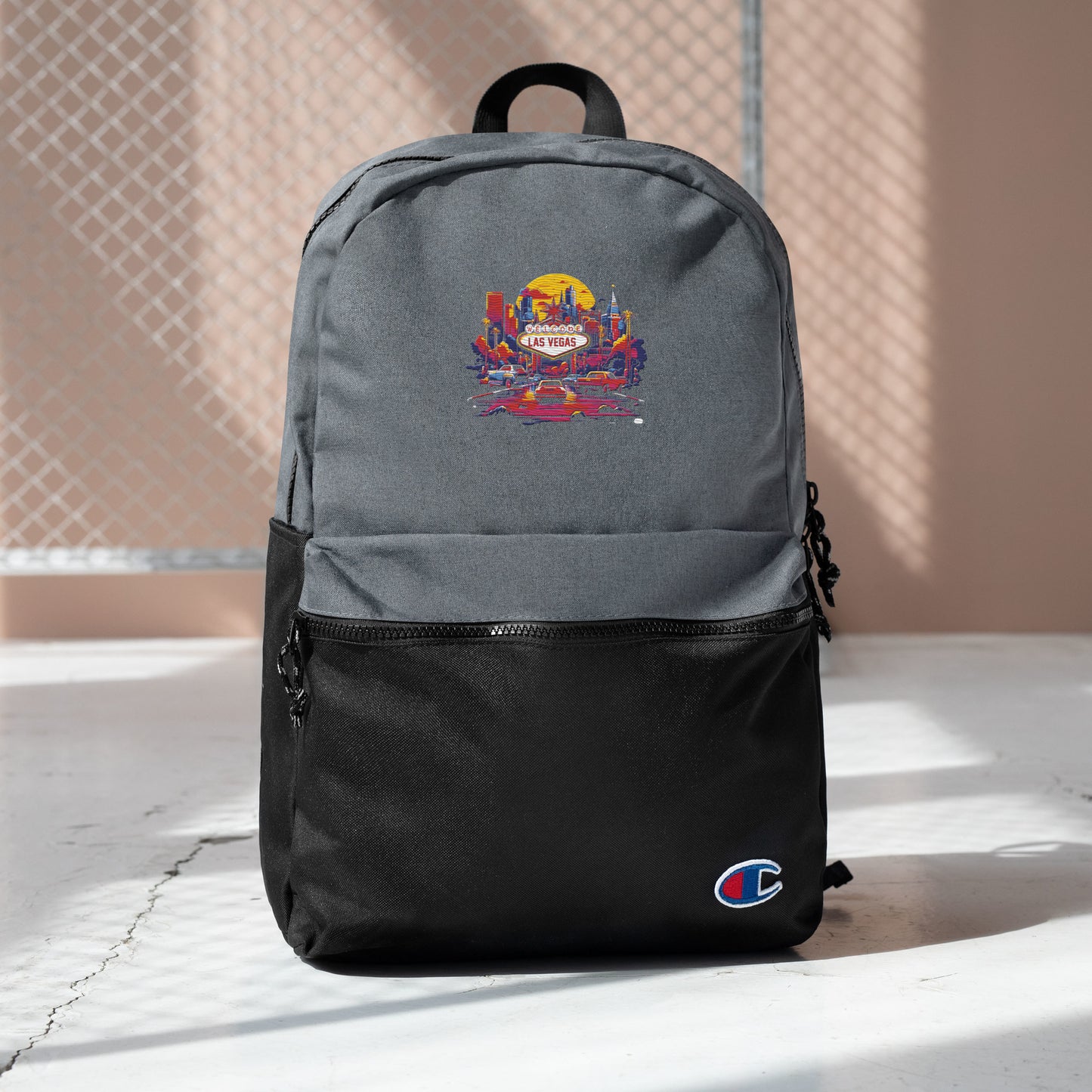 Las Vegas Souvenir Embroidered Champion Backpack