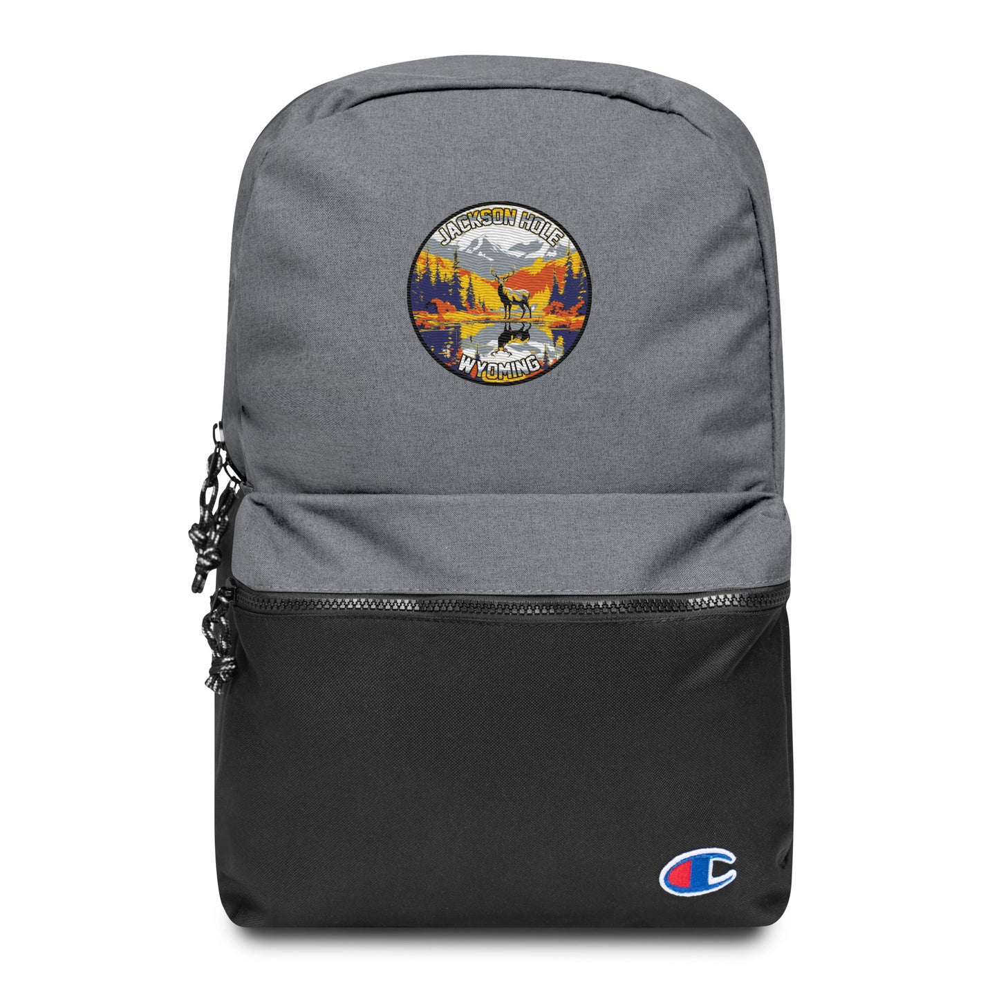 Jackson Hole Wyoming Souvenir Embroidered Champion Backpack