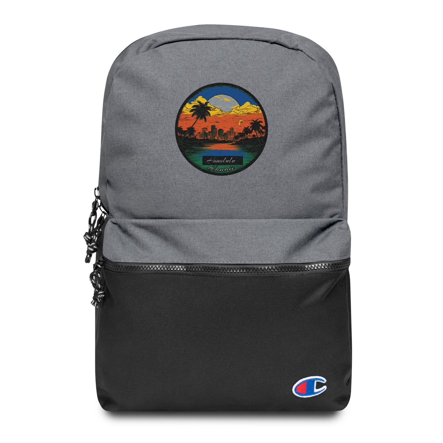 Honolulu Hawaii Souvenir Embroidered Champion Backpack