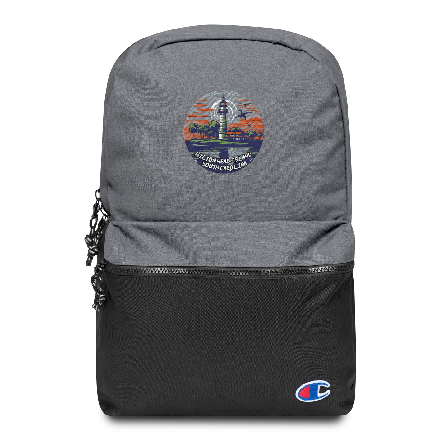 Hilton Head Island South Carolina Souvenir Embroidered Champion Backpack