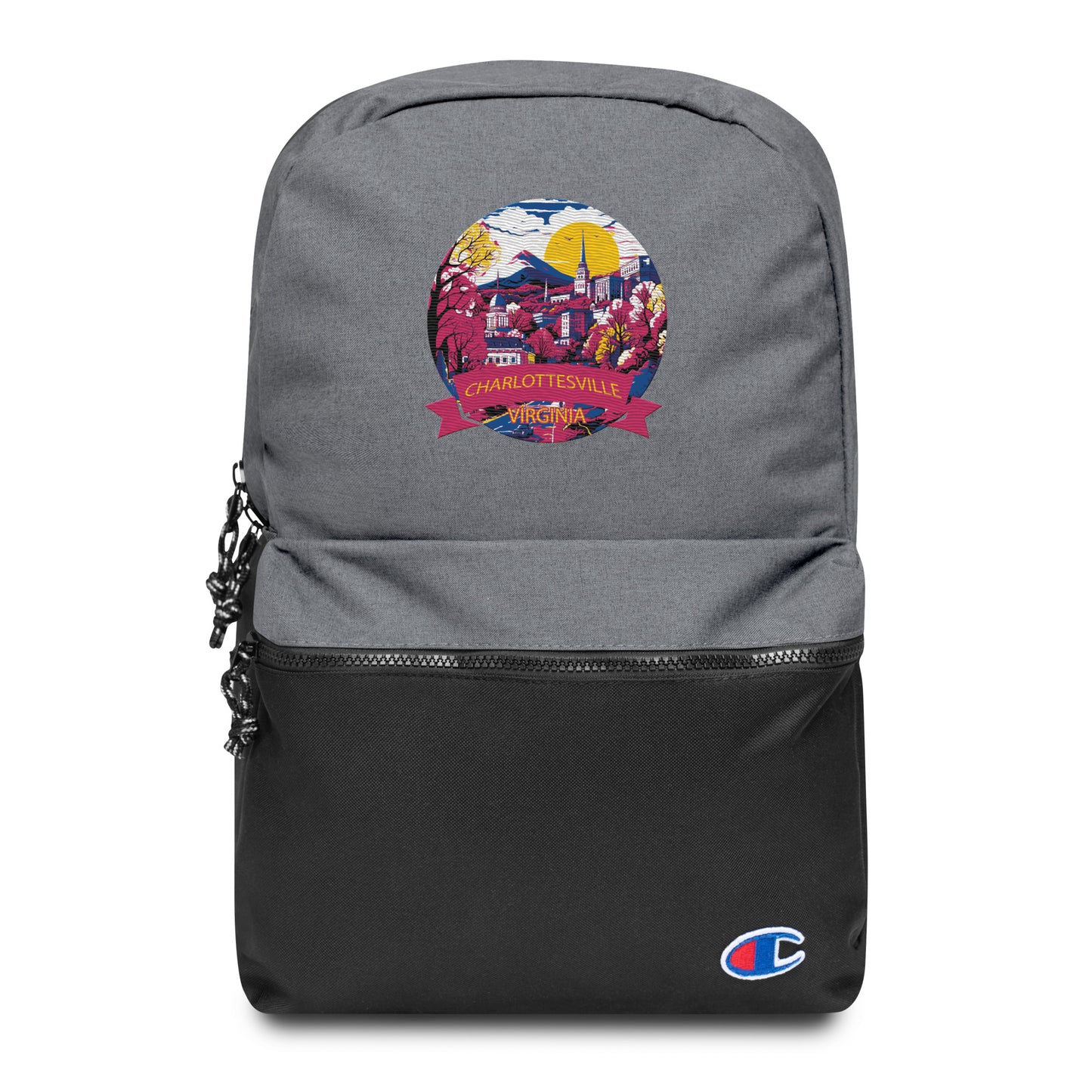 Charlottesville Virginia Souvenir Embroidered Champion Backpack