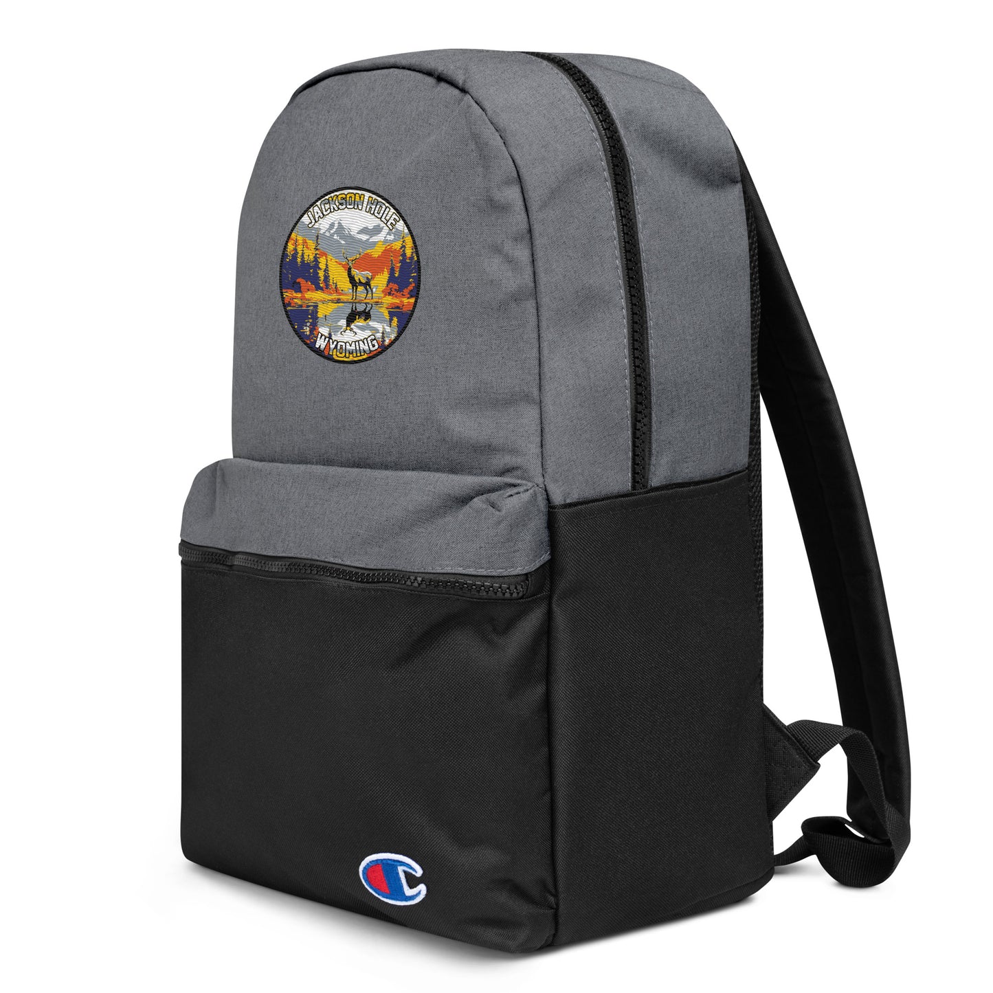 Jackson Hole Wyoming Souvenir Embroidered Champion Backpack