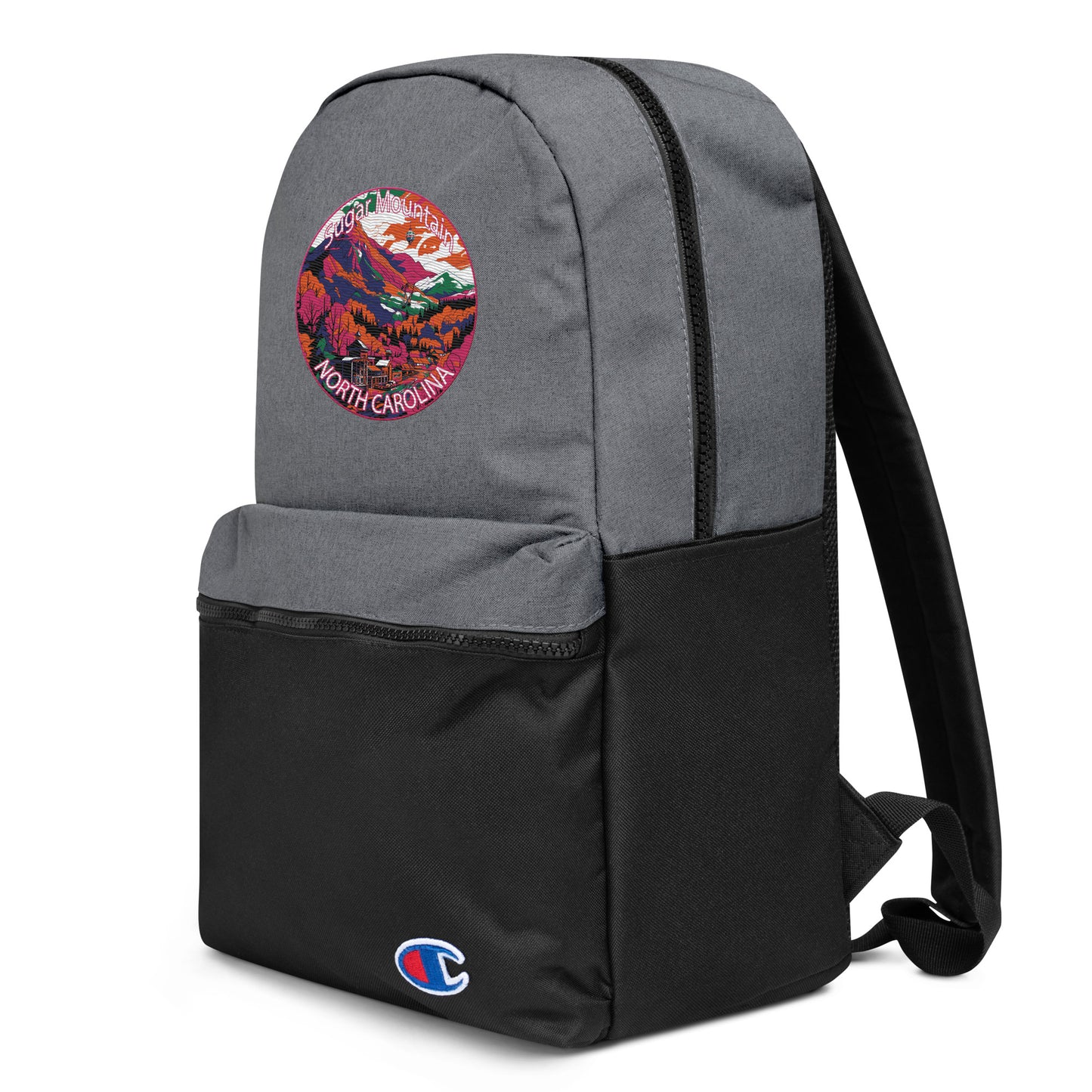 Sugar Mountain North Carolina Souvenir Embroidered Champion Backpack