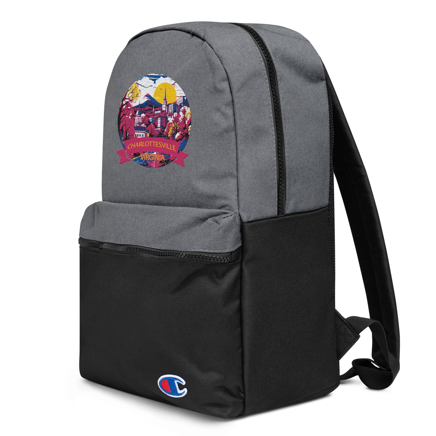 Charlottesville Virginia Souvenir Embroidered Champion Backpack