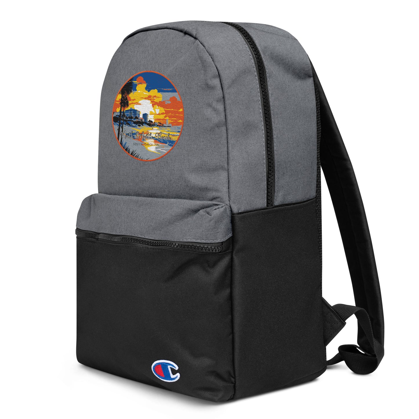 North Myrtle Beach South Carolina Souvenir Embroidered Champion Backpack