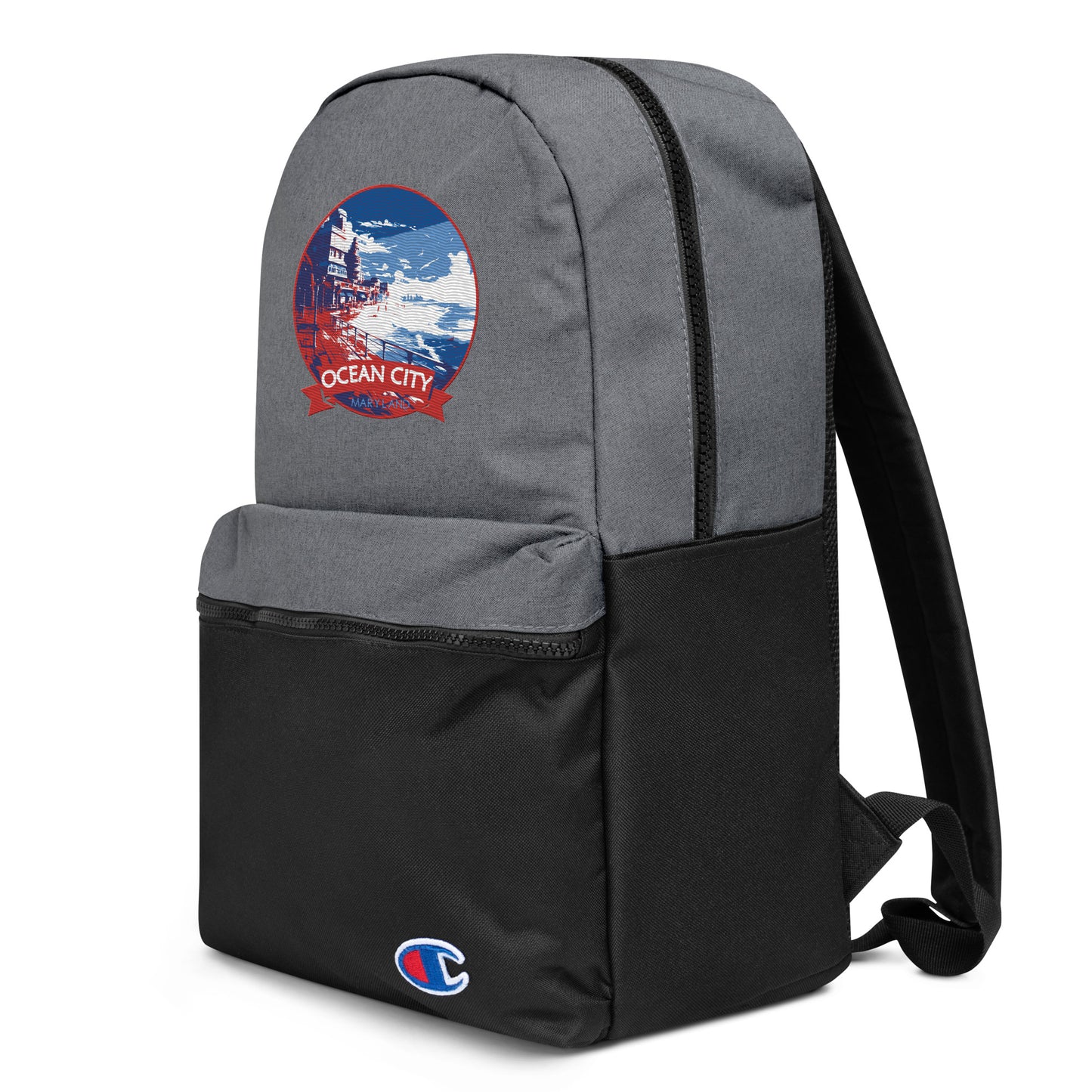 Ocean City Maryland Souvenir Embroidered Champion Backpack