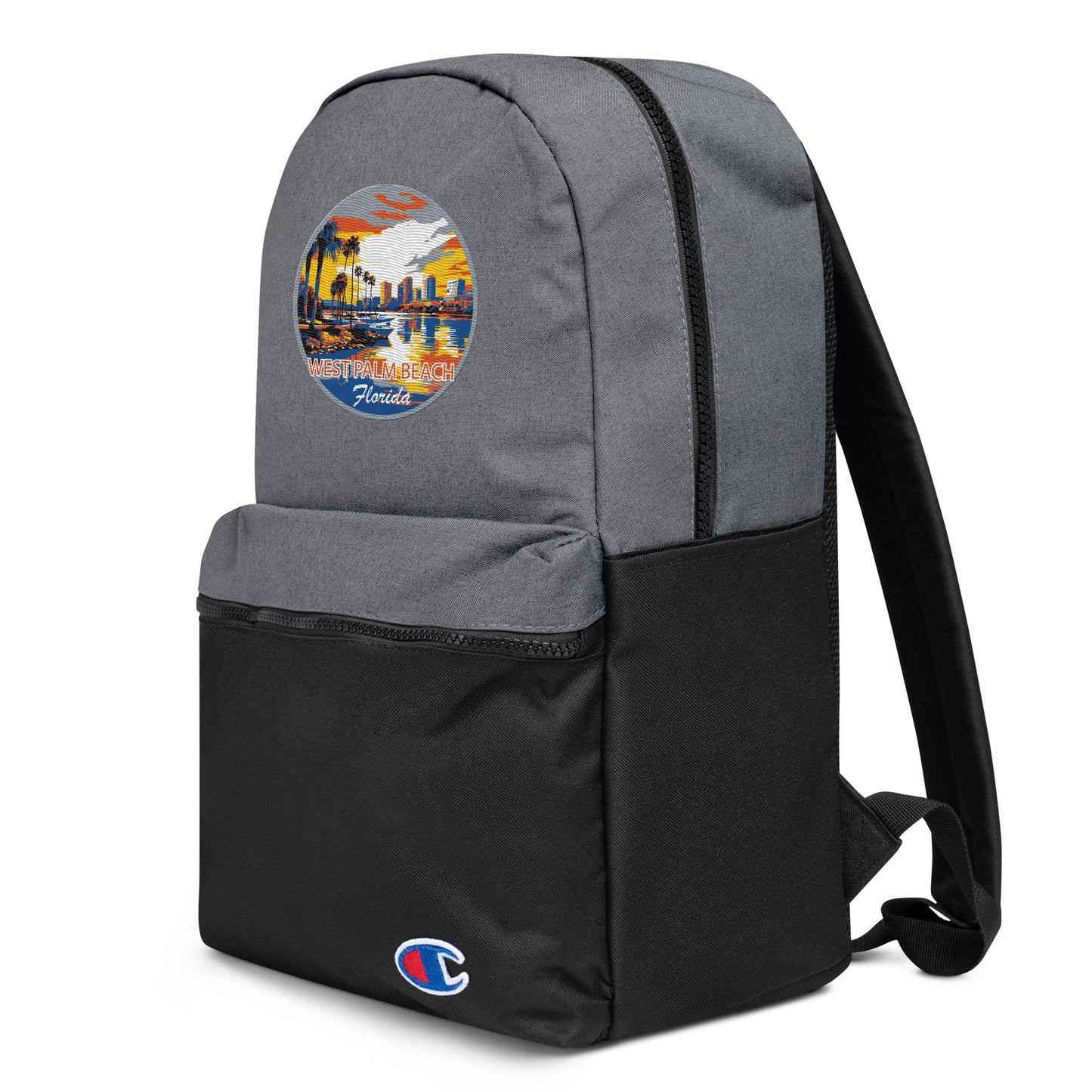 West Palm Beach Florida Souvenir Embroidered Champion Backpack