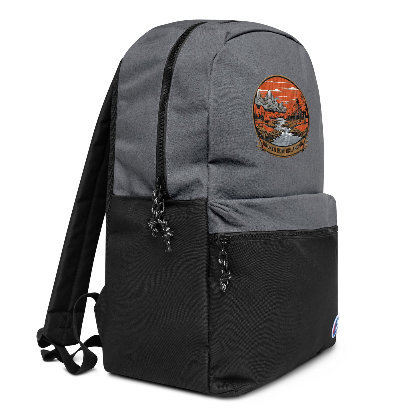 Broken Bow Oklahoma Souvenir Embroidered Champion Backpack