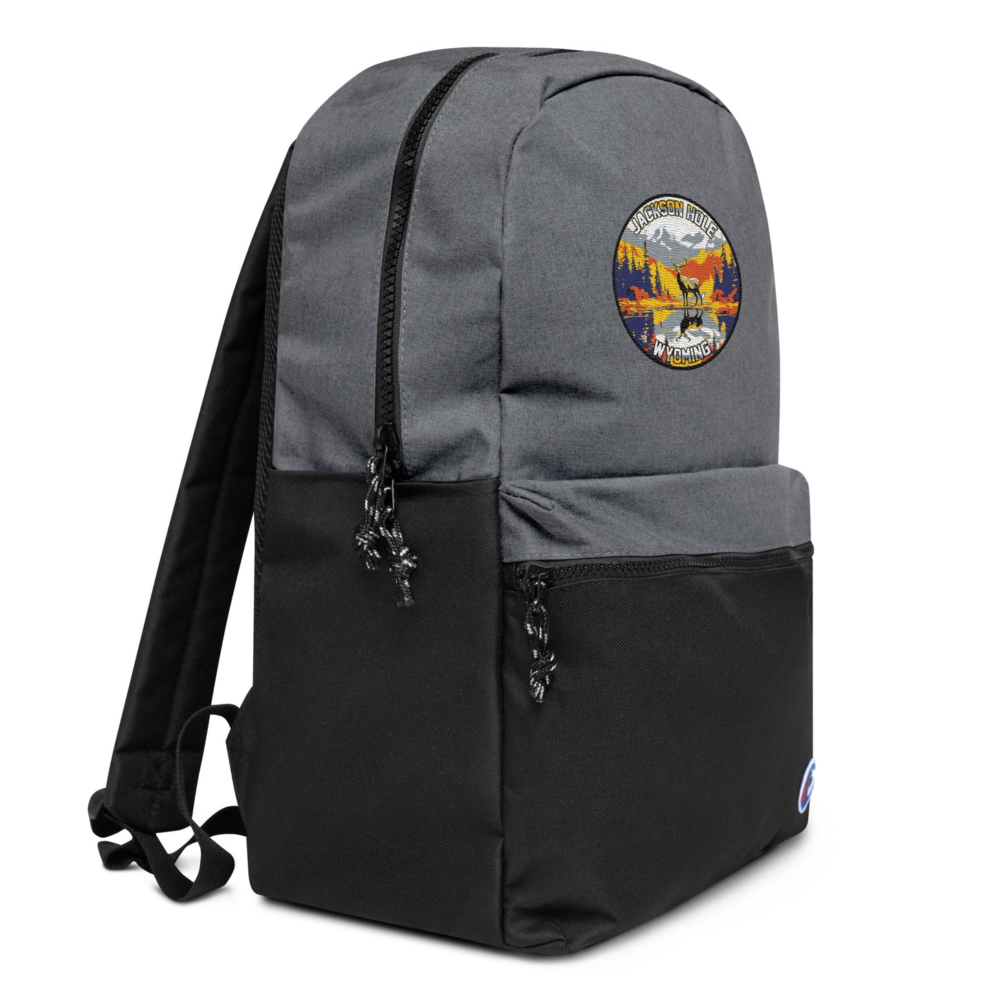 Jackson Hole Wyoming Souvenir Embroidered Champion Backpack