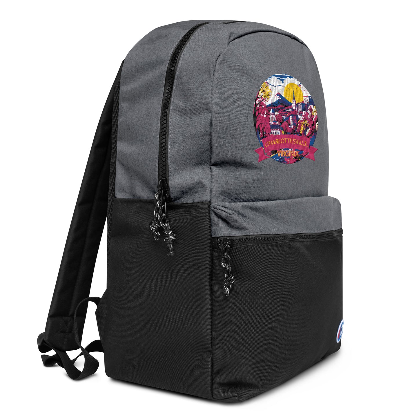 Charlottesville Virginia Souvenir Embroidered Champion Backpack