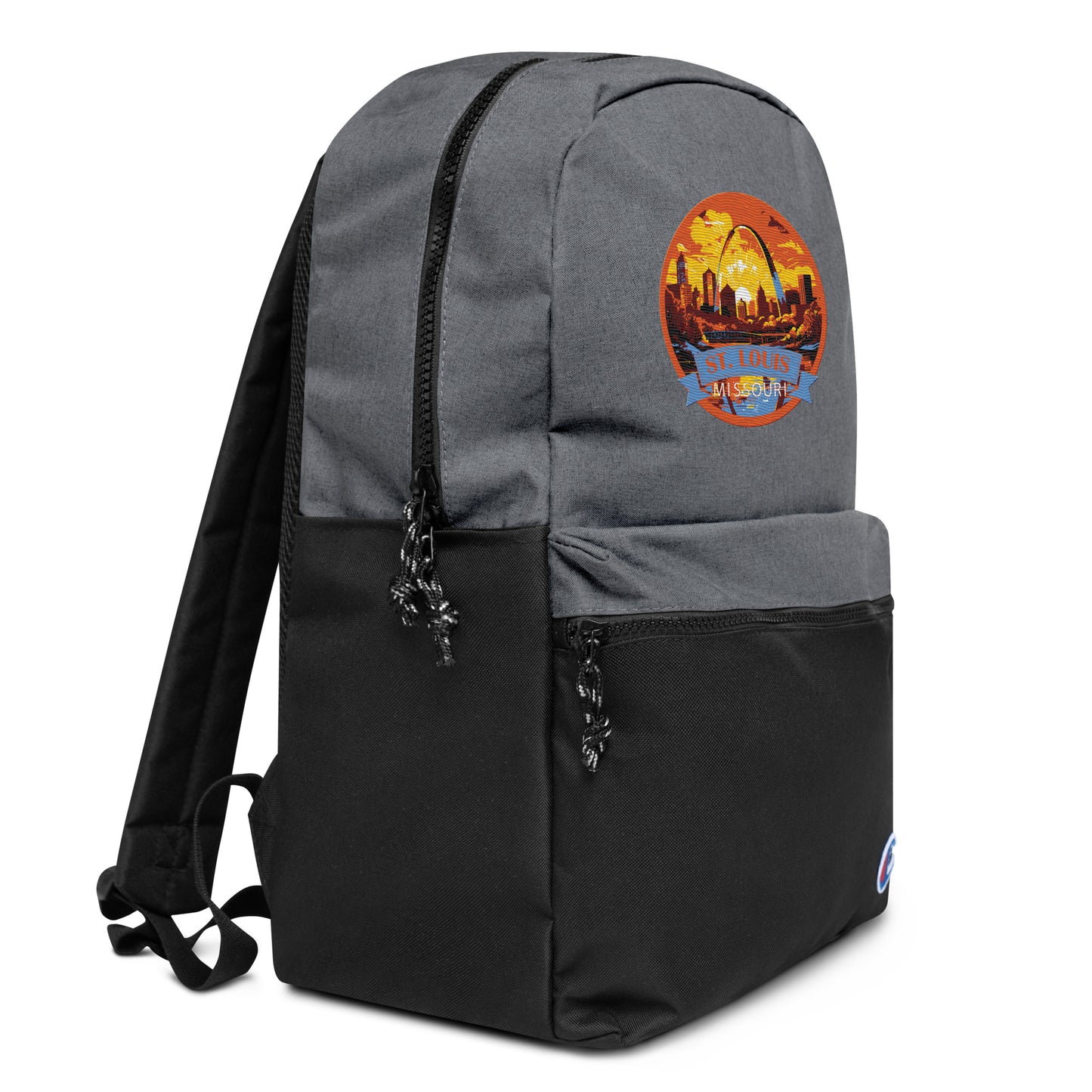 St. Louis Missouri Souvenir Embroidered Champion Backpack