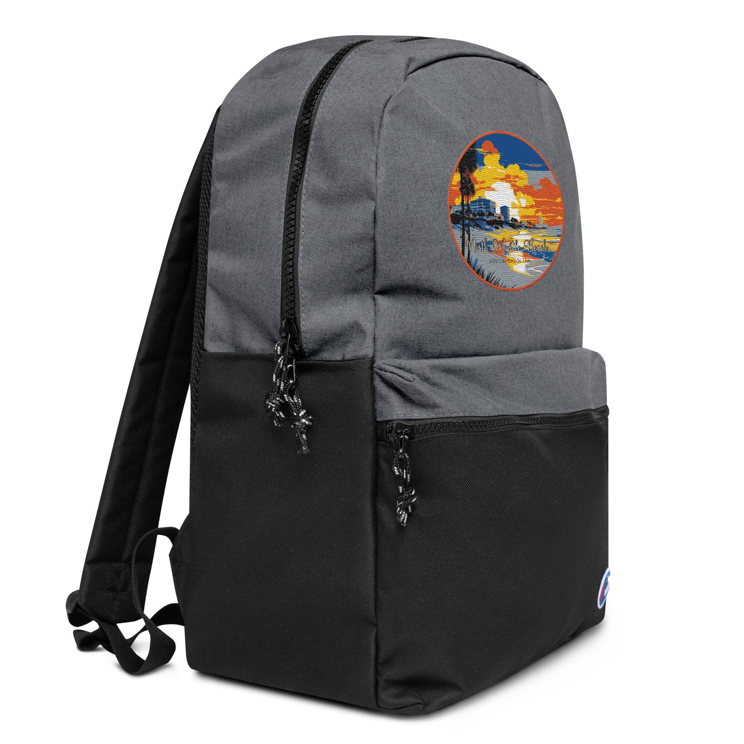 North Myrtle Beach South Carolina Souvenir Embroidered Champion Backpack