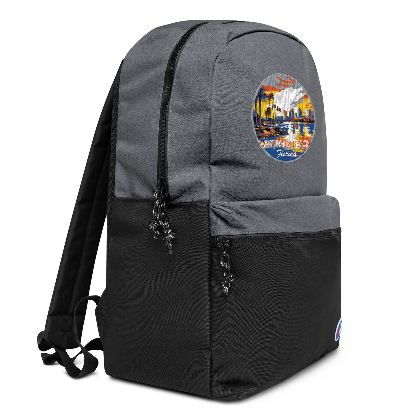 West Palm Beach Florida Souvenir Embroidered Champion Backpack