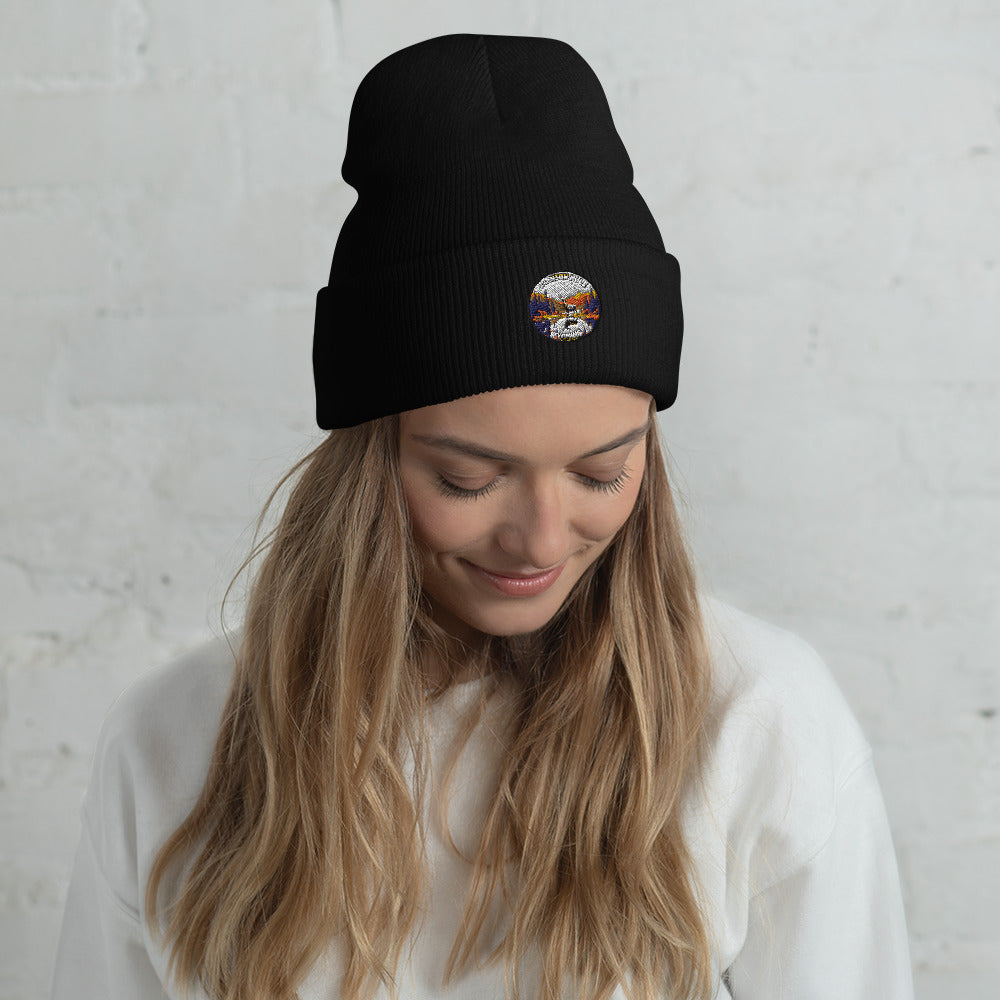 Jackson Hole Wyoming Souvenir Cuffed Beanie