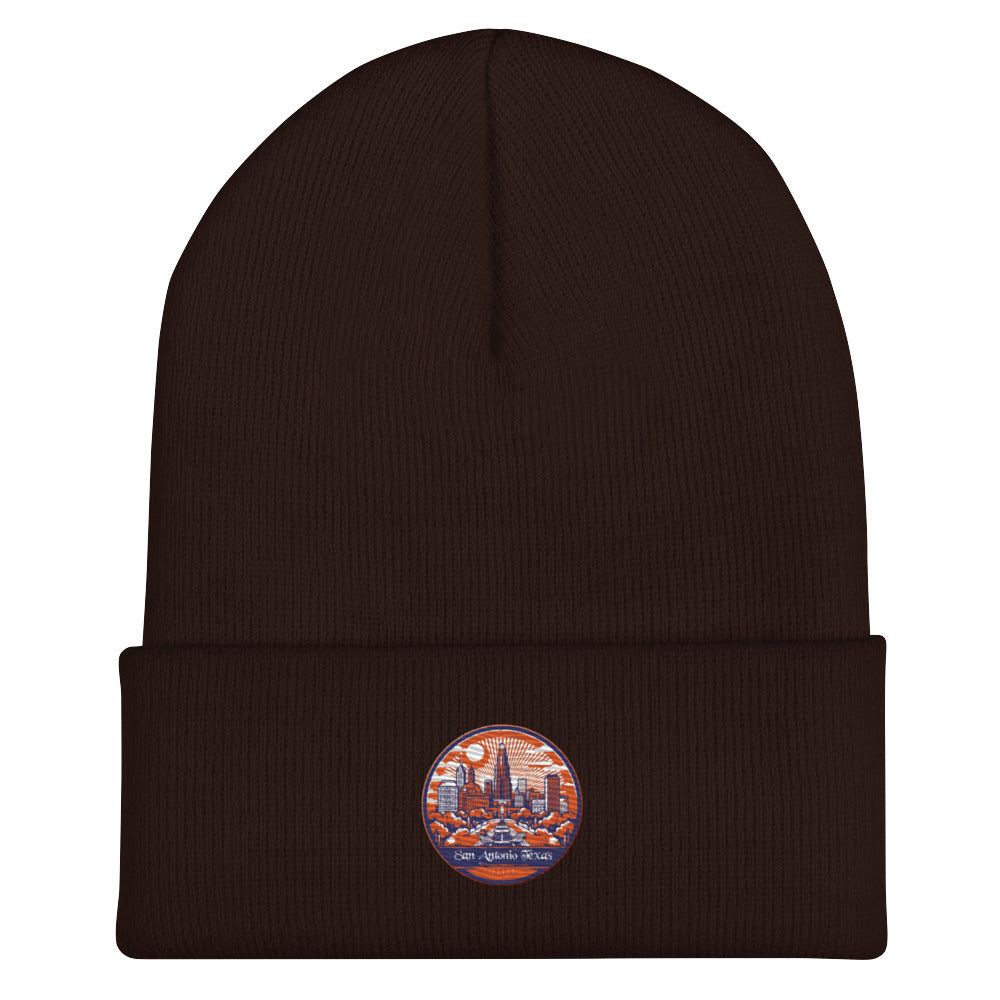 San Antonio Texas Souvenir Cuffed Beanie