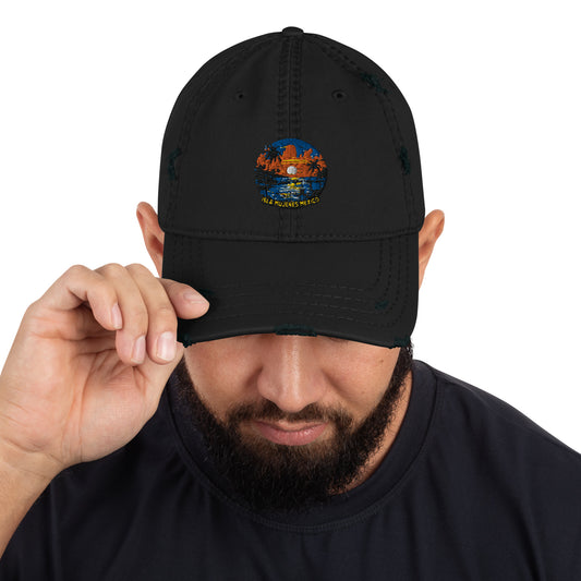 Isla Mujeres Mexico Souvenir Distressed Dad Hat