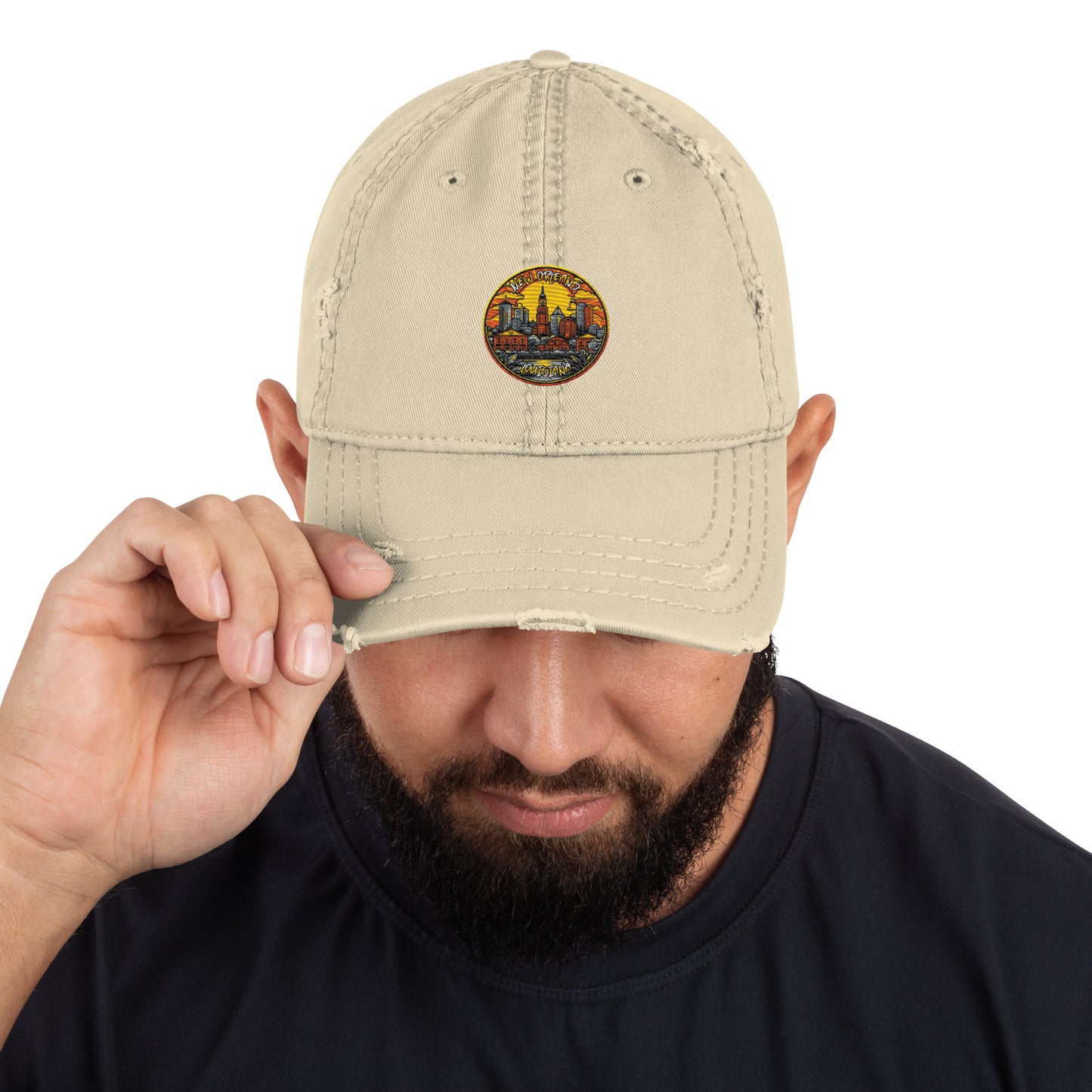 New Orleans Louisiana Souvenir Distressed Dad Hat