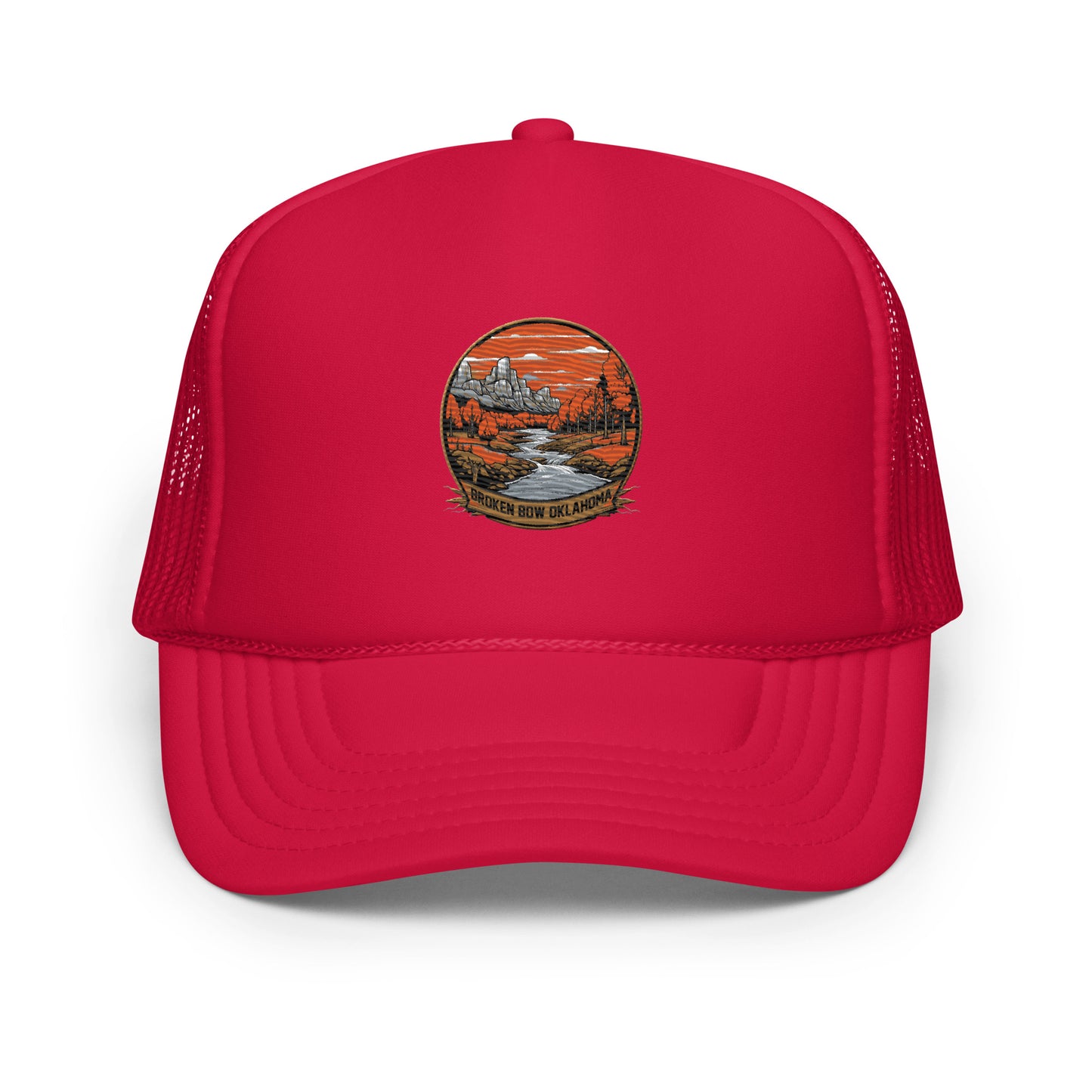 Broken Bow Oklahoma Souvenir Foam trucker hat