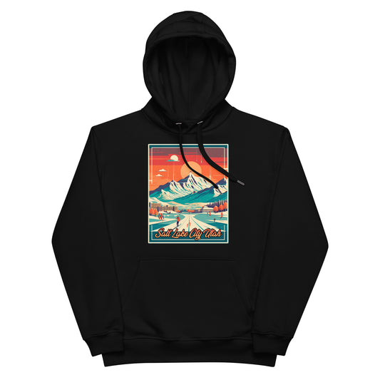 Salt Lake City Utah Souvenir Premium eco hoodie